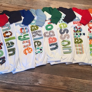 Personalized Infant Gown -New Baby Gift-Coming Home Outfit - Baby Boy Gown