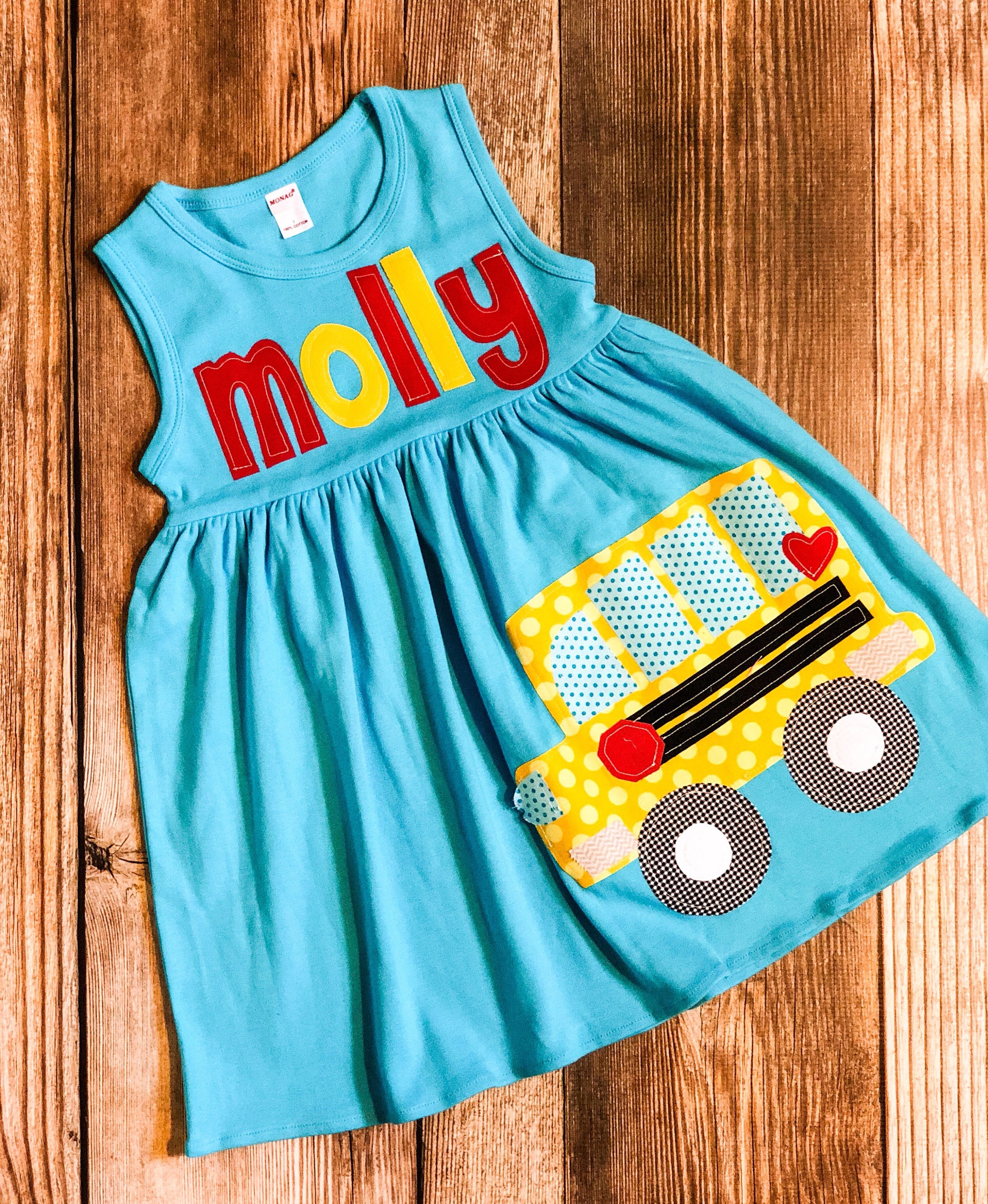 Back to School Dress School Bus Dress Personalized Back to Etsy
