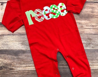 Christmas/Fall Pumpkin Thanksgiving Holiday Baby Boy Romper/Personalized Romper/Baby Shower Gift/Baby Toddler Romper