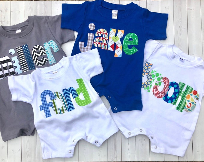 Baby Boy Romper/personalized Romper/baby Shower Gift/baby Toddler Romper Sunsuit With Name Etsy