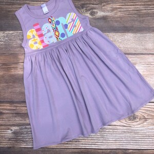 Toddler Dress Personalized with Name You Choose Dress Color and Sleeve Length image 6