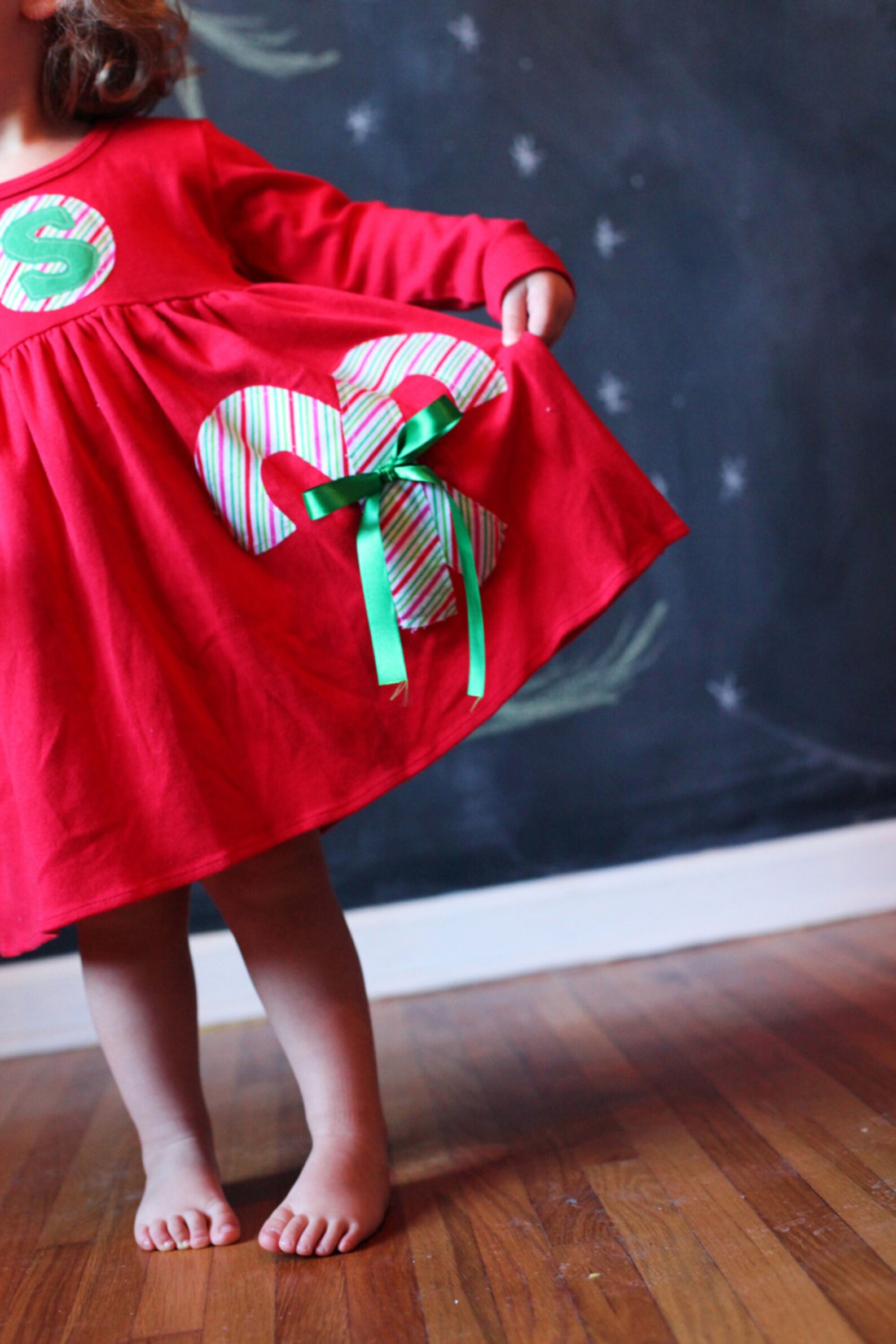 Candy Cane Christmas Dress Personalized Christmas Dress Etsy
