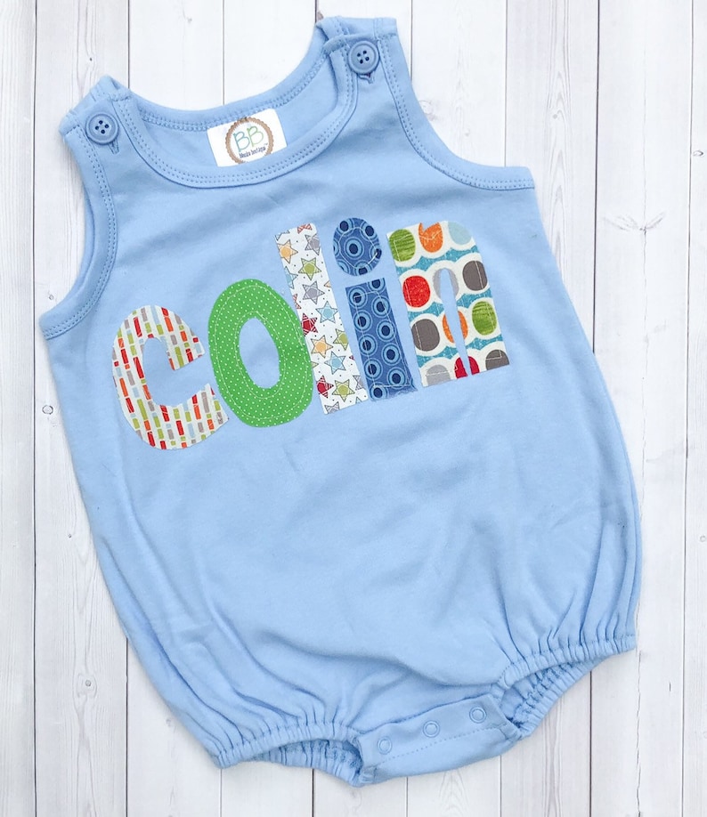 Baby Bubble Outfit/Personalized Bubble/Baby Shower Gift/Baby Toddler Bubble with Name image 4