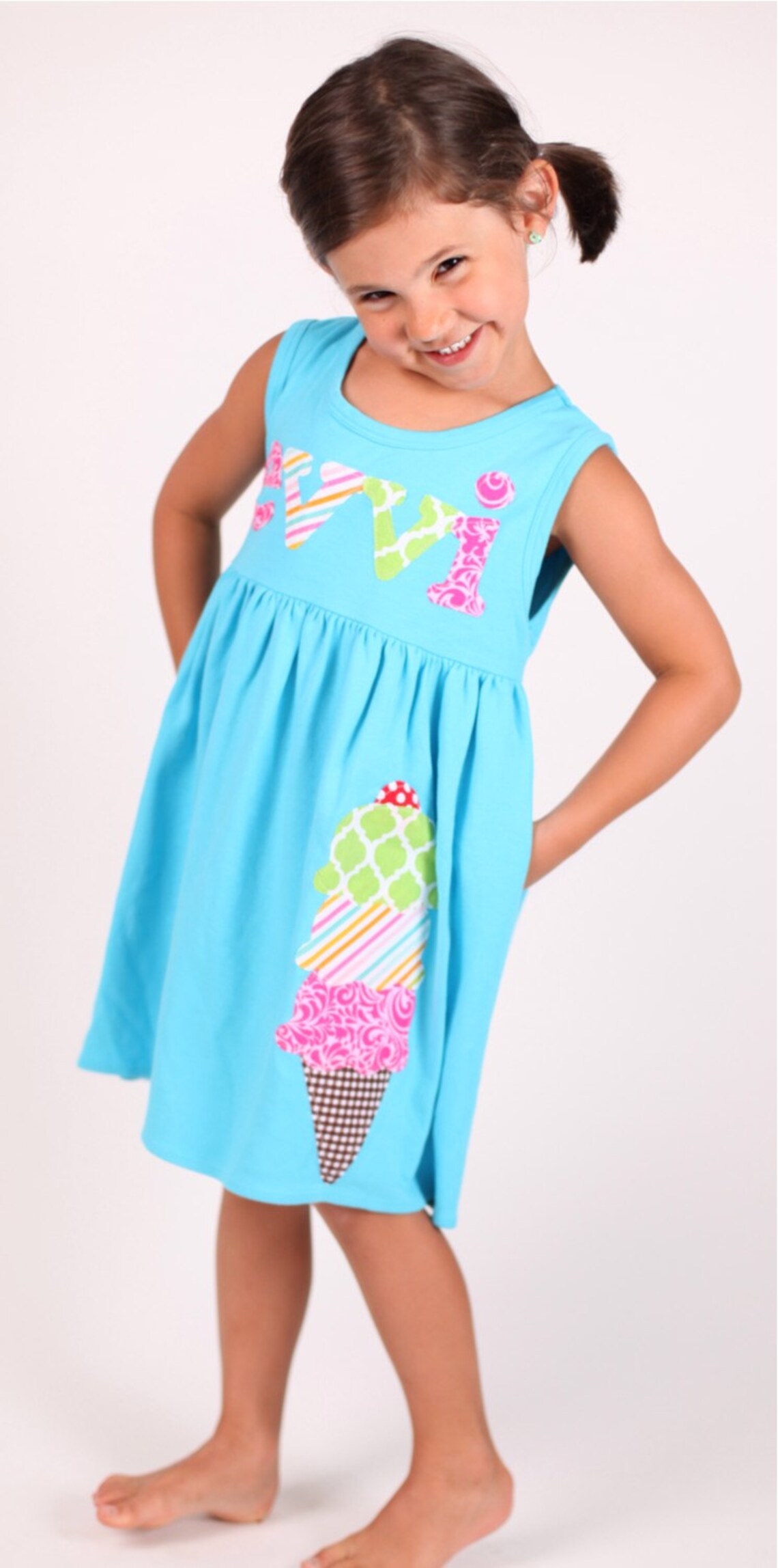 Ice Cream Cone Dress Ice Cream Girl's Summer Dress Etsy