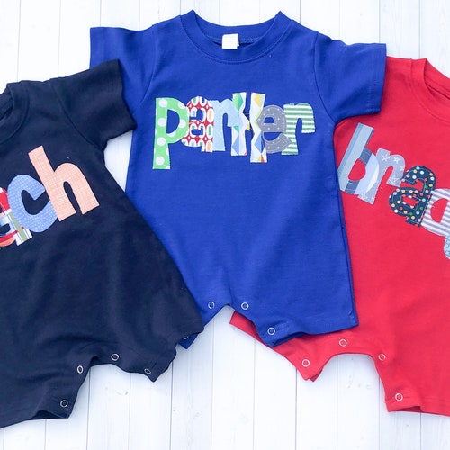 Baby Boy Romper/personalized Romper/baby Shower Gift/baby Etsy