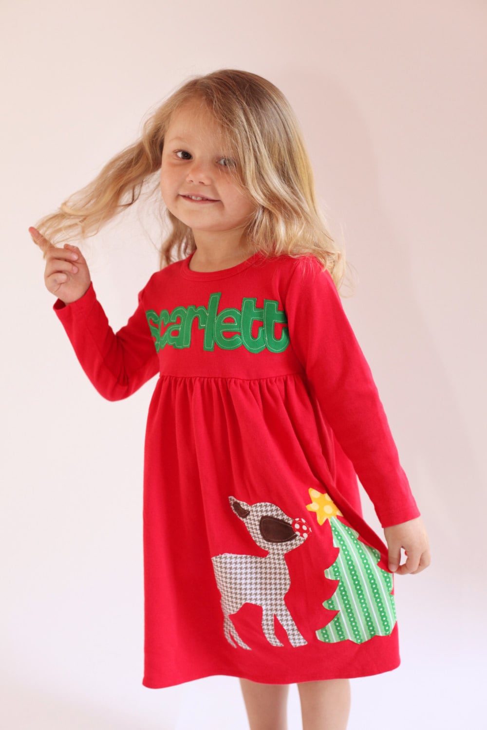 Toddler Christmas Dress Personalized Christmas Dress Etsy UK