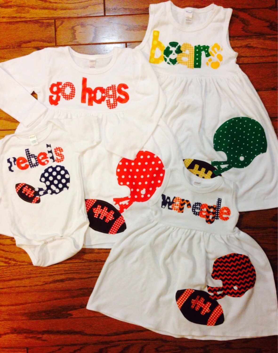 Football Dress Toddler Dress Football Applique Dress You Etsy