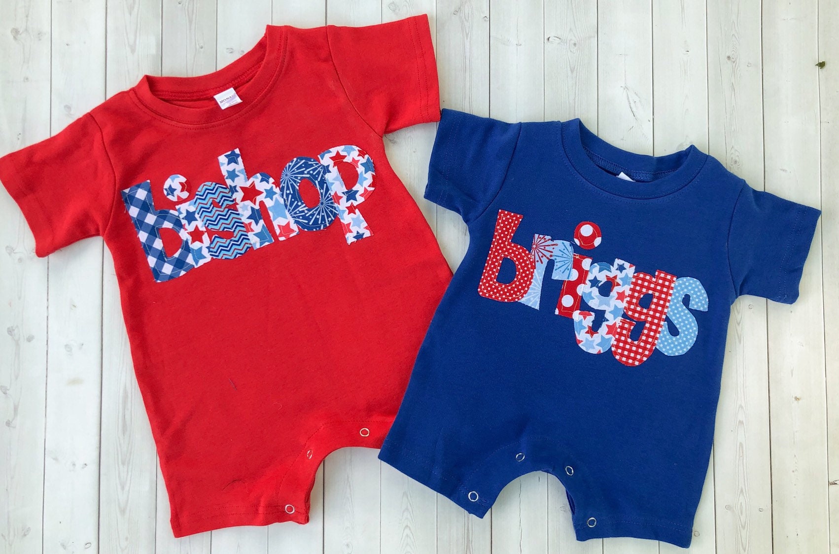 July 4th Outfit/Fourth of July/ 4th of July Personalized Romper/Baby …