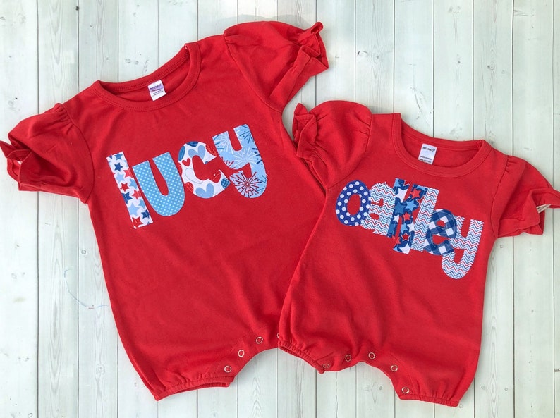July 4th Outfit/Fourth of July/ 4th of July Personalized Romper/Baby Romper/Summer Baby Boy/Baby Shower Gift image 2