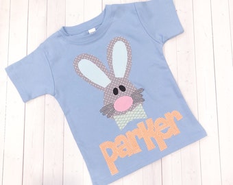 Personalized Easter Bunny Shirt- You choose shirt color and sleeve length