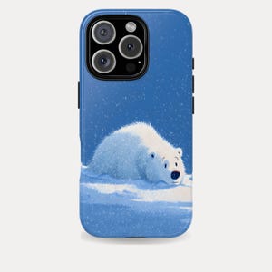 Snowy Polar Bear,Winter Wonderland Phone Case for iPhone 16,15,14,13,12,11,XS Pro Max Plus|Samsung S25,S24,S23,S22,S21,S20,S10|Pixel 9,8,7