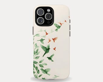 Flying Birds Phone Case, Nature Inspired Art, Minimalist Design, iPhone Samsung Pixel Protection