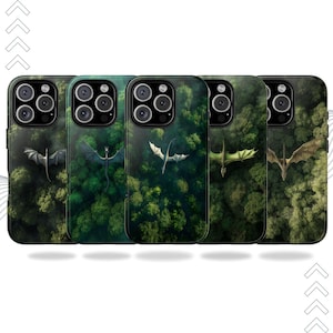 Flying Dragon Over Trees Phone Case for iPhone 16, 15, 14, 13, 12,11,XS Pro Max Plus | Samsung S25,S24,S23,S22,S21,S20,S10 | Pixel 9,8,7
