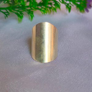 925 Sterling Silver Wide Band Ring: Boho Thumb Ring