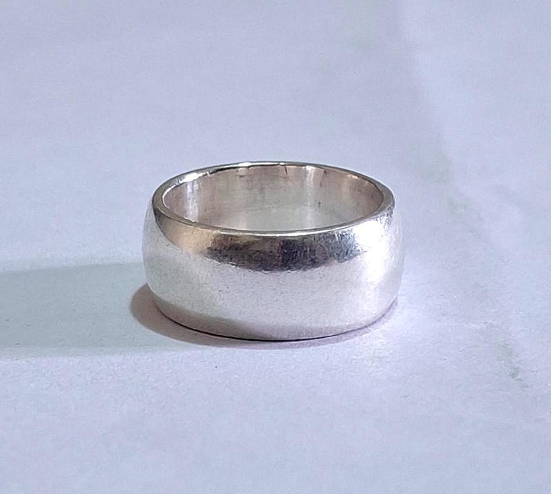 Boho Sterling Silver Band Ring - Handmade 925 Unisex Thumb Ring - Etsy