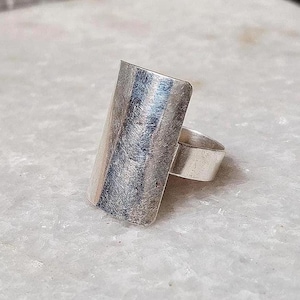Handmade 925 Sterling Silver Wide Band Ring: Boho Thumb Ring