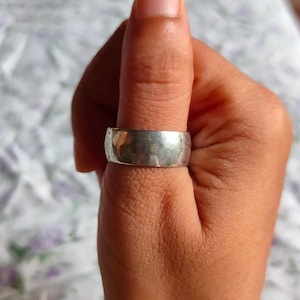 Sterling Silver Band Ring: Boho Thumb Ring, Everyday Jewelry