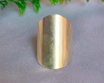 925 sterlingsilverring med bredt band: Boho tumming ring