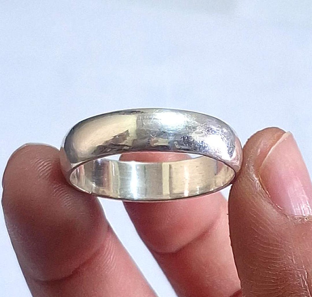 Handmade Boho Sterling Silver Band Ring – Unisex Thumb Ring, 925 - Etsy