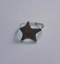 Chunky Star Ring: 925 Sterling Silver, Boho Unisex Band