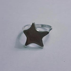 Chunky Star Ring: 925 Sterling Silver, Boho Unisex Band