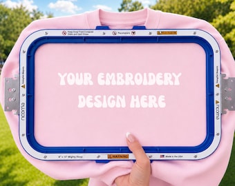 Gildan 18000 Mockup Light Pink | Embroidery Sweatshirt Mockup | Embroidery Hoop Styled Stock Photo | Etsy Mockup l Digital Mockup