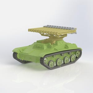 Lanzacohetes Katyusha BM 8-24 - Segunda Guerra Mundial - Mecanismo de cerrojo de 28 mm / 1:56 y otras escalas