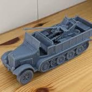 Sd.Kfz.6-2 - 3.7cm Flak 36 Auf 5t Zugkraftwagen with Crewmen WWII / WW2 Bolt Action 28mm / 1:56 and Other Scales