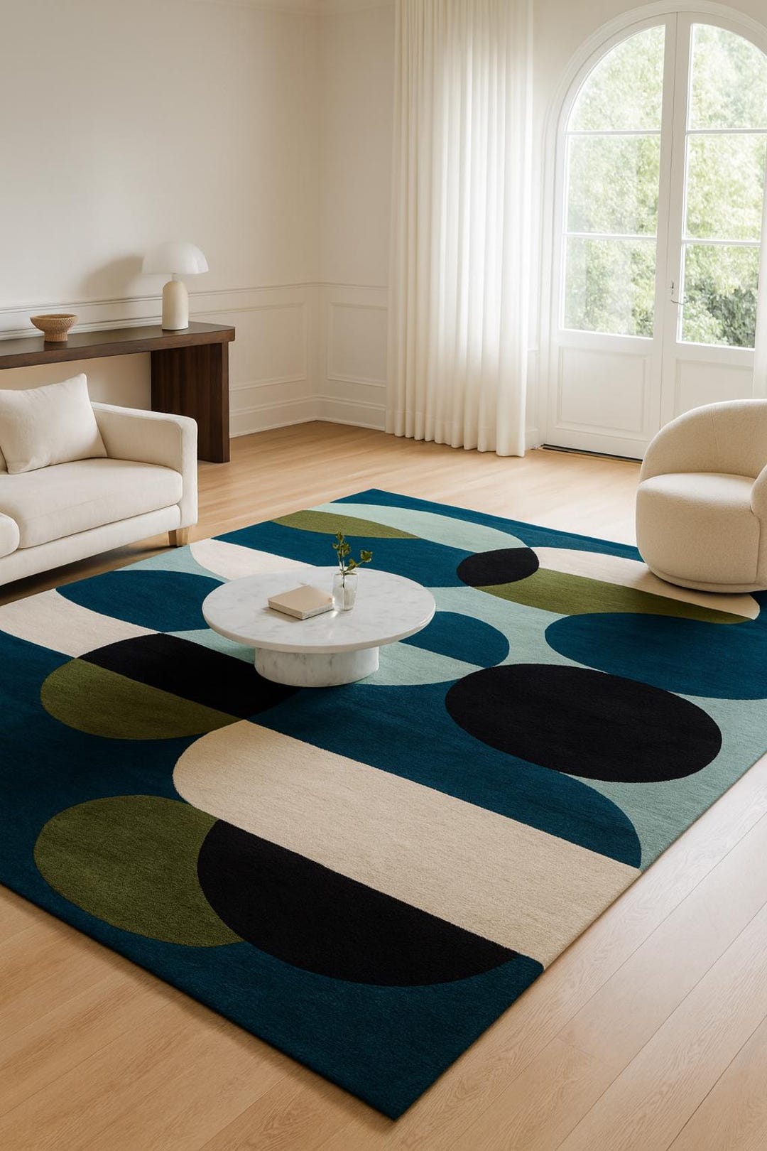 White Abstract Pattern Area Rug Abstract Pattern Area Rug in Multi Colour in the Abstract Area Rug to ...