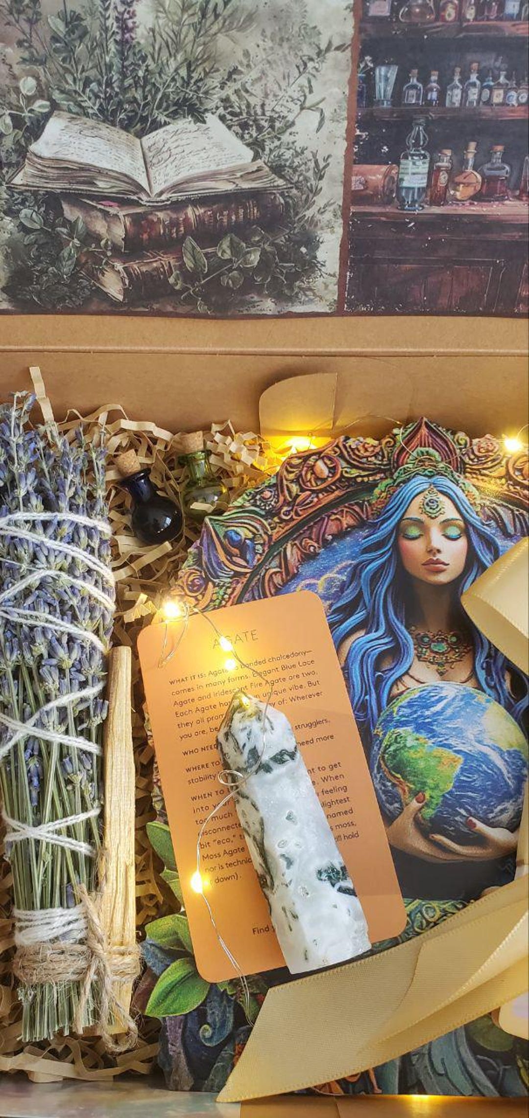 Earth Priestess Ritual Gift Box: Agate, Herbs & Sacred Tools - Etsy