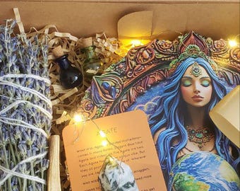 Earth Priestess Ritual Gift Box: Agate, Herbs & Sacred Tools