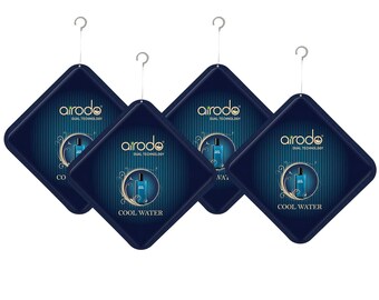 Water Luxury Air Freshener, Basil Eucalyptus Chamomile Geranium (Pack of 4)
