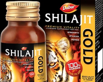 Dabur Shilajit Gold Capsules | 100% Ayurvedic | Strength , Stamina and Power | For Men