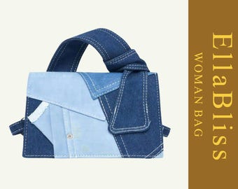 Denim Patchwork Crossbody Bag – Y2K Cowboy Shoulder Purse