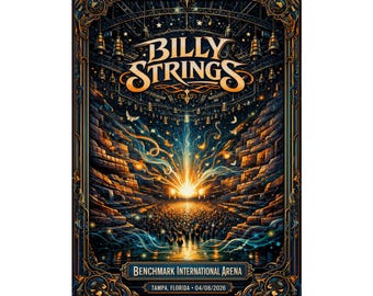 Billy Strings | 04/08/2026 | Tampa, FL | Concert Poster  | V1