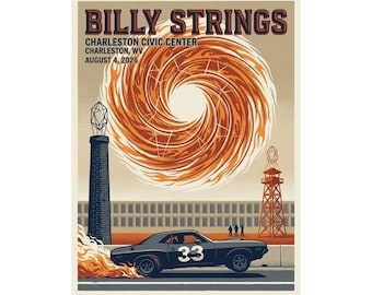 Billy Strings | August 4, 2026 | Charleston, WV | Concert Poster