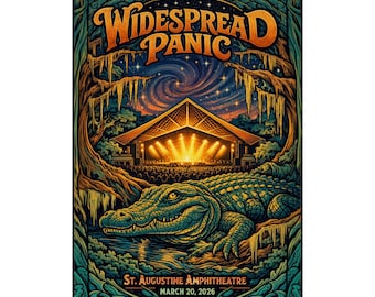 Widespread Panic | 03/20/26 | St. Augustine, FL | Concert Poster  | N1