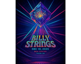 Billy Strings Tulsa OK | BOK Center | December 10, 2025 | Concert Poster | Variant 1