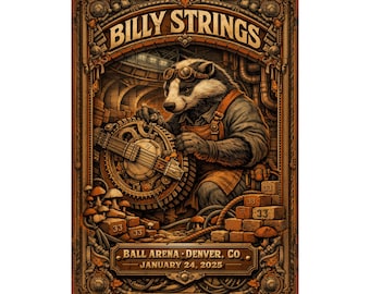 Billy Strings | 1.24.25 | Denver, CO | Concert Poster  | N1
