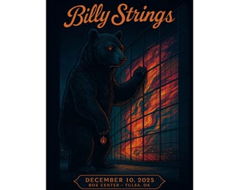 Billy Strings Tulsa OK | BOK Center | December 10, 2025 | Concert Poster | Variant 2