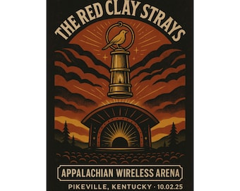 The Red Clay Strays Pikeville KY Concert Print | October 2, 2025 | Appalachian Wireless Arena | Variant 1