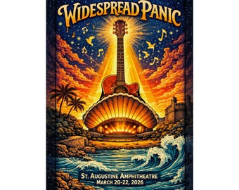 Widespread Panic | 03/20/26–03/22/26 | St. Augustine, FL | Concert Poster  | V2