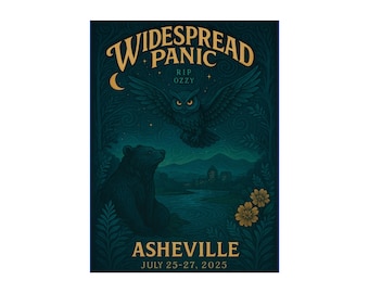 Widespread Panic Asheville 2025 Concert Poster | Limited Edition Print