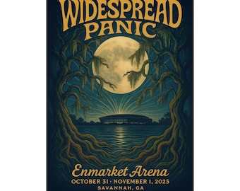 Widespread Panic Savannah Halloween 2025 Concert Poster | Enmarket Arena | Variant 2