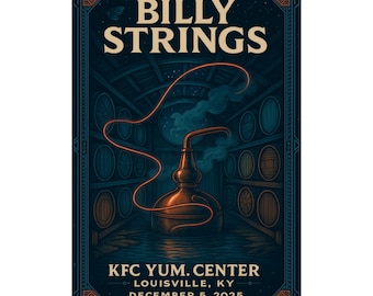 Billy Strings Louisville KY | Dec 5, 2025 | KFC Yum! | Concert Poster | Night 2
