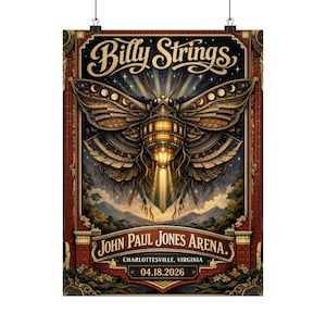 Billy Strings | 04/18/2026 | Charlottesville, VA | Concert Poster  | N2