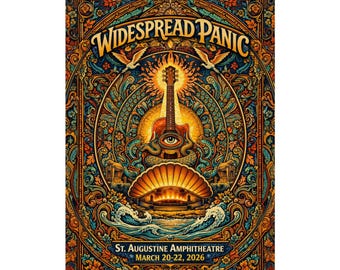 Widespread Panic | 03/20/26–03/22/26 | St. Augustine, FL | Concert Poster  | V3