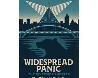 Widespread Panic Milwaukee Print Oct 2025 | Riverside Theater Fan Art Poster | Variant 1