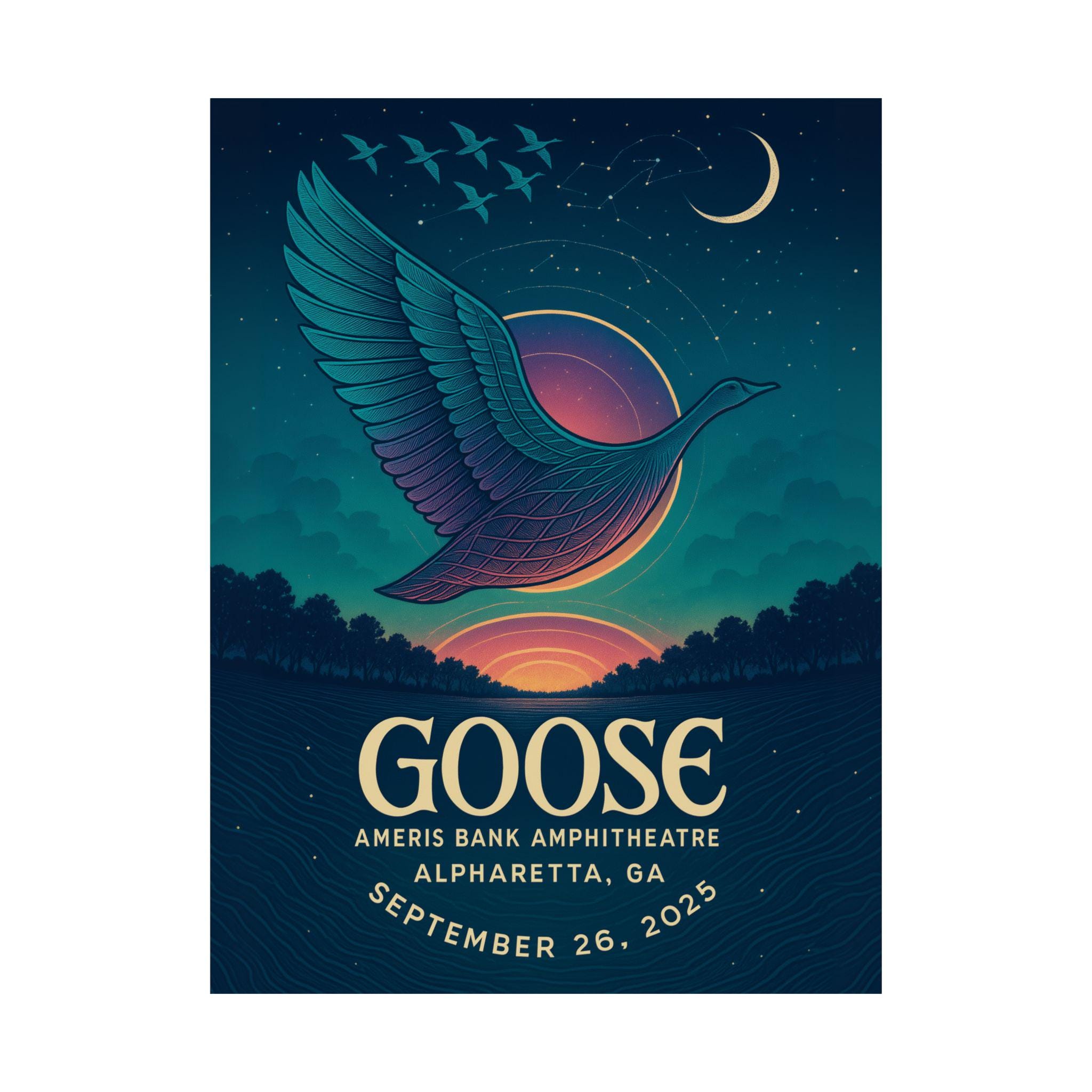 Goose Alpharetta September 26,2025 Concert Print | Ameris Bank