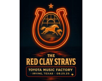 The Red Clay Strays Irving TX Concert Print | September 25, 2025 | Toyota Music Factory | Variant 2